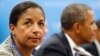 FILE - U.S. National Security Advisor Susan Rice is seen with President Barack Obama in the background.