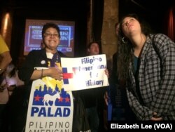 Grace Barrios and her daughter, taken at Clinton Watch Party, Los Angeles.