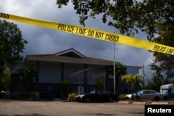 Police tape surrounds the Rehabilitation Center at Hollywood Hills in Hollywood, Fla., Sept. 13, 2017.