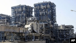 View of the Vasilikos power station, destroyed on July 11 2011 in a blast of confiscated Iranian munitions stored at a nearby military base, July 21 2011