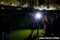 Beto O’Rourke leaves a local baseball stadium in El Paso, Texas, after addressing a crowd of several thousand supporters on Nov. 6, 2018.