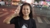 Pornpen Khongkachonkiet, shown here in Bangkok, says she won’t stop championing human rights. (VOA)
