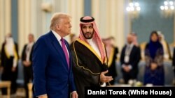 دونالد ترامپ، رئیس‌جمهوری ایالات متحده، و محمد بن سلمان، ولیعهد سعودی