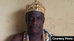 Nai Afisa Dankwah has guided the traditions and behaviors of his Awutu Akropong neighbors for three decades. (Photo by Joana Mantey)