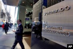 FILE - The 666 Fifth Avenue office tower owned by the Kushner Cos., in New York, March 29, 2017.