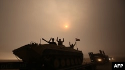 Des forces irakiennes u sud de Mossoul, le 24 octobre 2016 