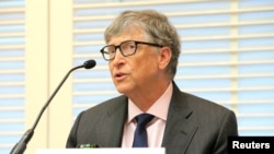 FILE - Bill Gates, co-founder of the Bill & Melinda Gates Foundation, speaks during a news conference on neglected tropical diseases in Geneva, Switzerland, April 18, 2017.