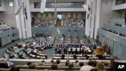 澳大利亚国会议事厅（资料照）