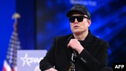 (FILES) Elon Musk speaks during the annual Conservative Political Action Conference (CPAC) at the Gaylord National Resort & Convention Center at National Harbor in Oxon Hill, Maryland, on February 20, 2025.