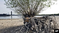 The Dutch river Waal in Druten remains below its normal level, water levels ion May 6, 2011 as much of northern Europe experiences drier than normal weather