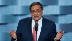 FILE - Former U.S. Defense Secretary Leon Panetta speaks at the Democratic National Convention in Philadelphia, July 27, 2016.