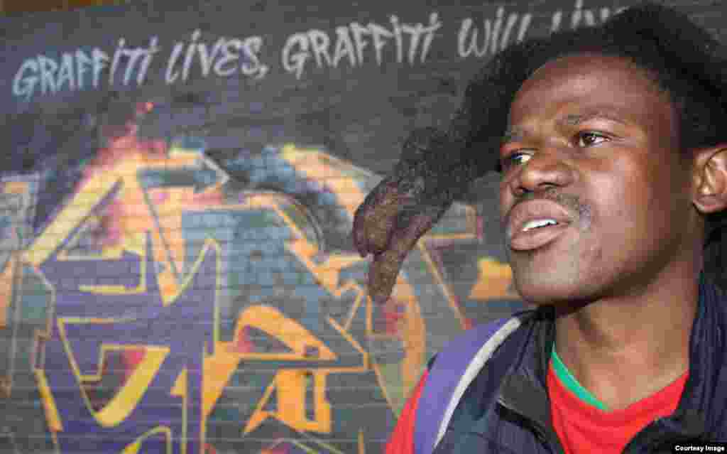 Sandile Radebe is now a long way away from his previous life as a graffiti renegade on the streets of Johannesburg [Photo: Darren Taylor]