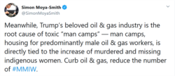 Tweet by Ogala-Lakota journalist Simon Moya-Smith