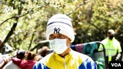 Migrante venezolanos en campamentos en Bogotá.