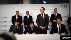 S Ambassador Richard Grenell brokered a railway and highway agreements between Serbia and Kosovo. Munich. February 14, 2020.