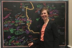 FILE - This March 2019 photo provided by the Colorado Association of Local Public Health Officials shows Emily Brown, director for the Rio Grande County Public Health department in rural Colorado.