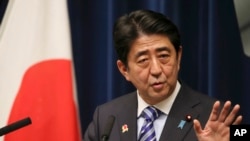 PM Jepang Shinzo Abe di Tokyo, 14 Desember 2013 (Foto: dok).