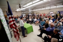 FILE - 2020 Democratic presidential candidate South Bend Mayor Pete Buttigieg speaks during a town hall meeting in Fort Dodge, Iowa, April 16, 2019.