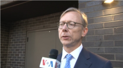 U.S. Special Representative for Iran Brian Hook speaks to VOA Persian service reporter.