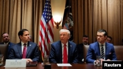 美國總統特朗普主持上任後第一次內閣會議。 (2025年2月26日）