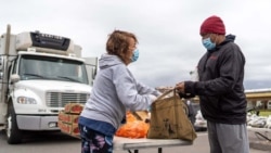 A Connecticut Food Bank/Foodshare mobile food pantry truck stops by a YMCA in New Britain, Connecticut, to distribute food. (Courtesy - Connecticut Food Bank/Foodshare)