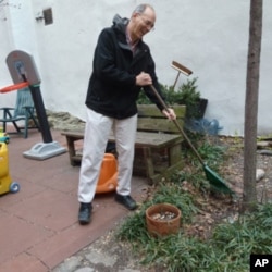 Noah Kaufman helps manage the 113th Street Community Play Garden.