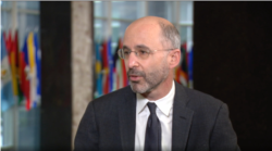 FILE - U.S. Special Envoy for Iran Robert Malley speaks to VOA Persian at the State Department in Washington, March 17, 2021. (VOA Persian)