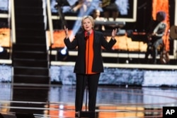 Hillary Clinton is seen at 2016 Black Girls Rock! at New Jersey Performing Arts Center, in Newark, N.J., April 1, 2016.