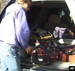 Troy Renault spends most days repairing things for his campground neighbors free of charge.