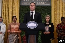 سخنرانی آنتونی بلینکن، وزیر امور خارجه آمریکا، در مراسم اهدای جوایز بین‌المللی زنان شجاع در کاخ سفید