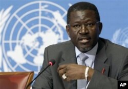 Elhadj As Sy, currently the Secretary General of the IFRC, shown in this 2012 file photo in Geneva.