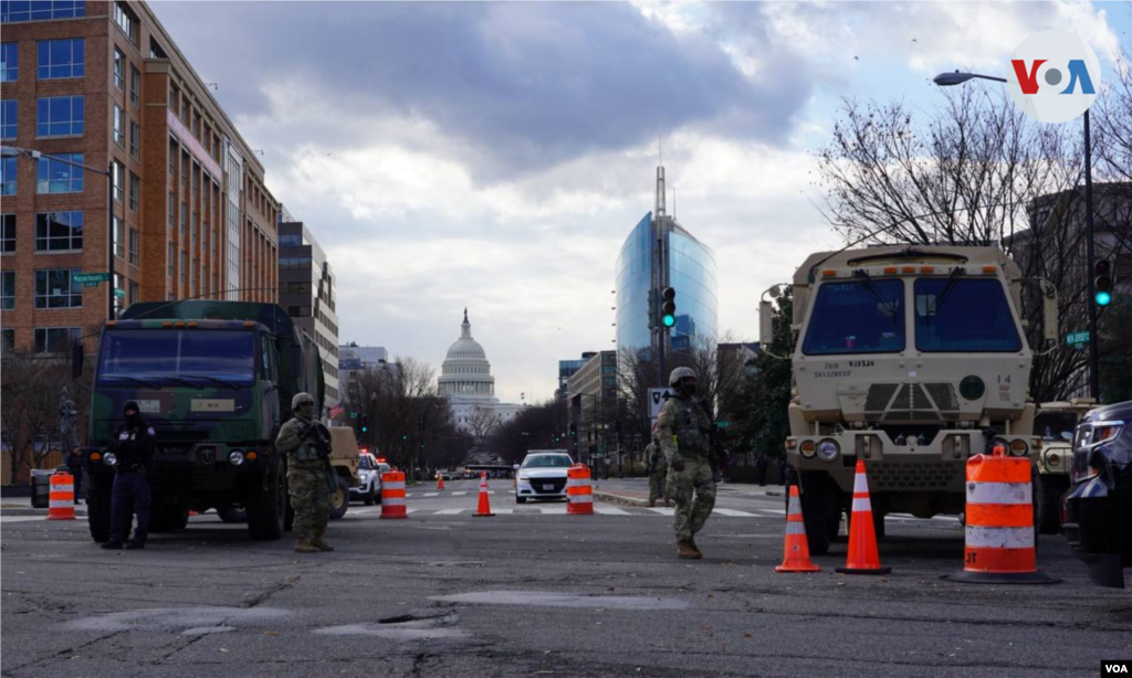 Calles cercanas al Capitolio cerradas por la toma de posesión del presidente Joe Biden. 20 de enero 2021. [Foto: Alejandra Arredondo] 
