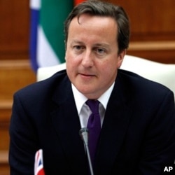 British Prime Minister David Cameron says he'll cut carbon emissions in the United Kingdom in half by 2025.