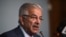 FILE - Pakistani Foreign Minister Khawaja Asif briefs the media at the end of a three-day conference in Islamabad, Pakistan, Sep. 7, 2017.