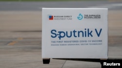 Un cargamento de vacunas rusas Sputnik V llega al aeropuerto de Ezeiza, en Buenos Aires, Argentina, el 28 de enero de 2021.