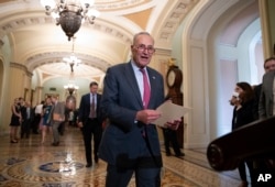 Chuck Schumer, líder de minoría demócrata en el Senado. Foto de archivo.
