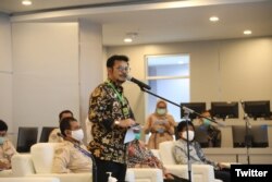 Menteri Pertanian RI Syahrul Yasin Limpo dan Kementerian Pertanian mencanangkan gerakan tanam padi dan jagung serentak se-Indonesia. (Foto: Twitter/@Syahrul_YL)