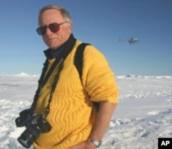 Still exploring after 50 years, Donald Walsh is shown here at the North Pole.