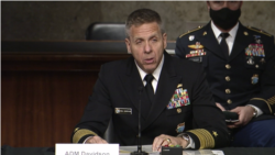 美国印太司令部司令、海军上将菲利普·戴维森在国会作证（美国参议院视频截图）