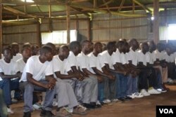 Mutobo Demobilization Camp in Rwanda, Oct. 7, 2013. (Photo: Margaret Besheer for VOA)