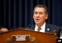 Subcommittee Chairman Rep. Gregg Harper, R-Miss., speaks during a hearing of the Committee on Energy and Commerce, Subcommittee on Oversight and Investigations, about combating the opioid epidemic, on Capitol Hill, May 8, 2018 in Washington.