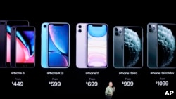 Phil Schiller, Senior Vice President of Worldwide Marketing, talks about the new iPhone 11 Pro and Max, during an event to announce new products Tuesday, Sept. 10, 2019, in Cupertino, Calif. (AP Photo/Tony Avelar)