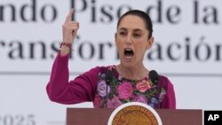 মেক্সিকোর প্রেসিডেন্ট ক্লাউডিয়া শেইনবম। ১২ জানুয়ারি, ২০২৫।