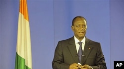 President-elect Alassane Ouattara, Abidjan, Ivory Coast, April 11, 2011