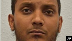 This is an undated handout file photo issued by the Crown Prosecution Service of Junead Khan. Khan a British delivery driver was sentenced to at least 12 years prison, May 13, 2016, for an Islamic State group-inspired plot to attack American military personnel in the U.K. 