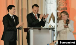 مراسم اهدای جایزه همبستگی لخ والسا به برتا سولر فرناندز، فعال مدنی اهل کوبا