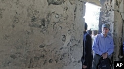 The U.S. Ambassador to Syria, Robert Ford, during a visit the restive northern Syrian town of Jisr al-Shughur, June 2011. (file photo)