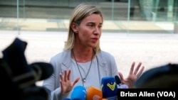 European Union foreign policy chief Federica Mogherini told reporters in Vienna that Iran and major powers will continue negotiations on a nuclear deal past a deadline for a long-term agreement, which is set to expire later Tuesday, July 7, 2015.