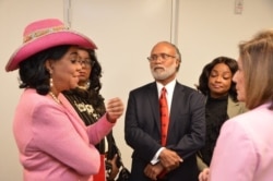 House Speaker Nancy Pelosi and Congresswoman Frederica Wilson talk to members of the Haitian diaspora after a round table discussion in Miami, Fla, Oct 3. 2019. (Photo: @RepWilson Twitter)