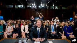 Supreme Court nominee Brett Kavanaugh, a federal appeals court judge, appears before the Senate Judiciary Committee on Capitol Hill in Washington, Sept. 4, 2018, to begin his confirmation to replace retired Justice Anthony Kennedy. 